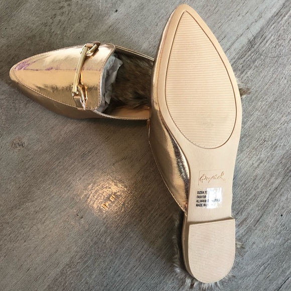 Qupid Rose Gold Mule - Picture 3 of 8